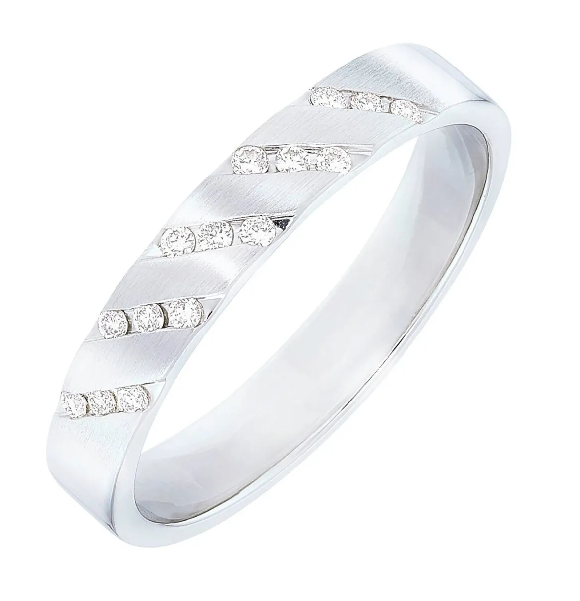 Platin Damenring mit Brillanten