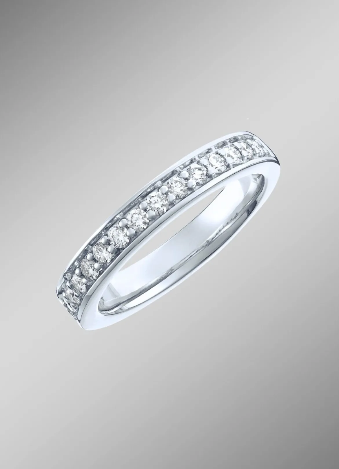 Platin Memoire-Ring mit lupenreinen Brillanten