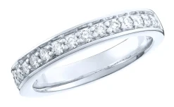 Platin Memoire-Ring mit lupenreinen Brillanten