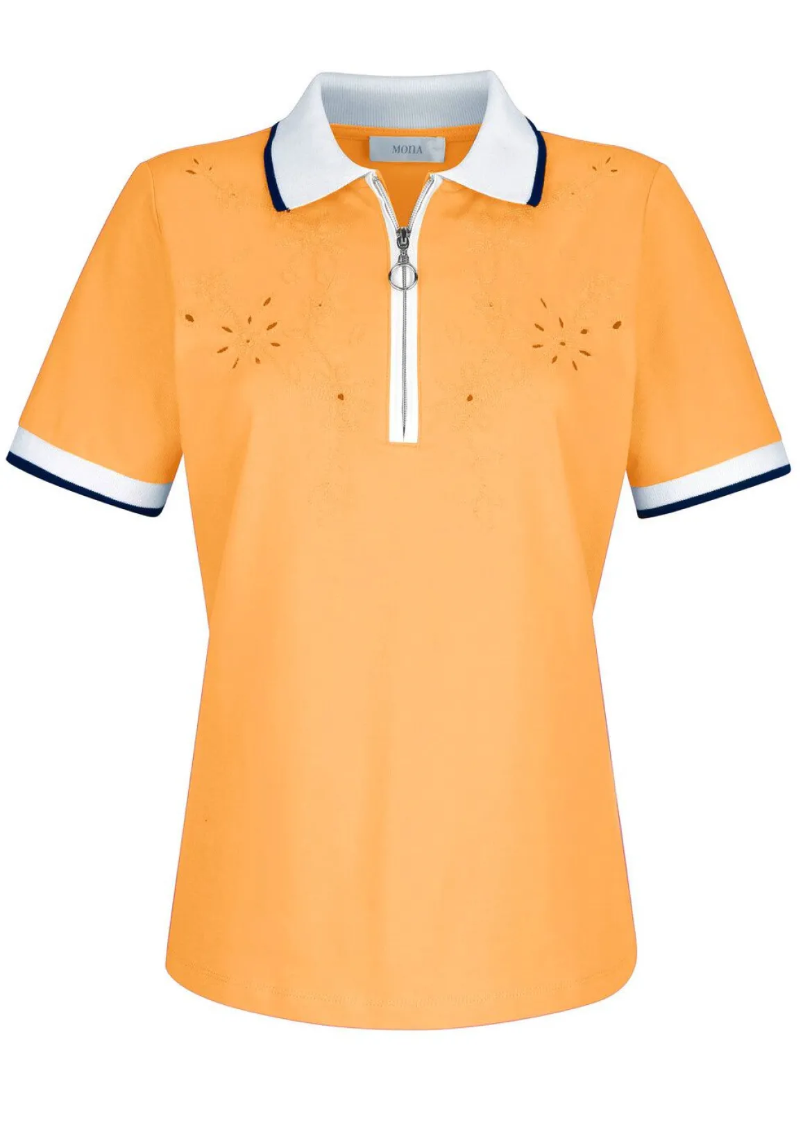Poloshirt mit Cut-Outs in 2 Farben
