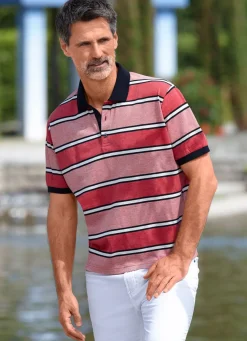 Poloshirt mit Strickkragen