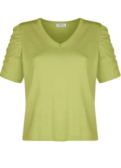 Pulli mit Raffung an den Ärmeln