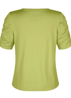 Pulli mit Raffung an den Ärmeln