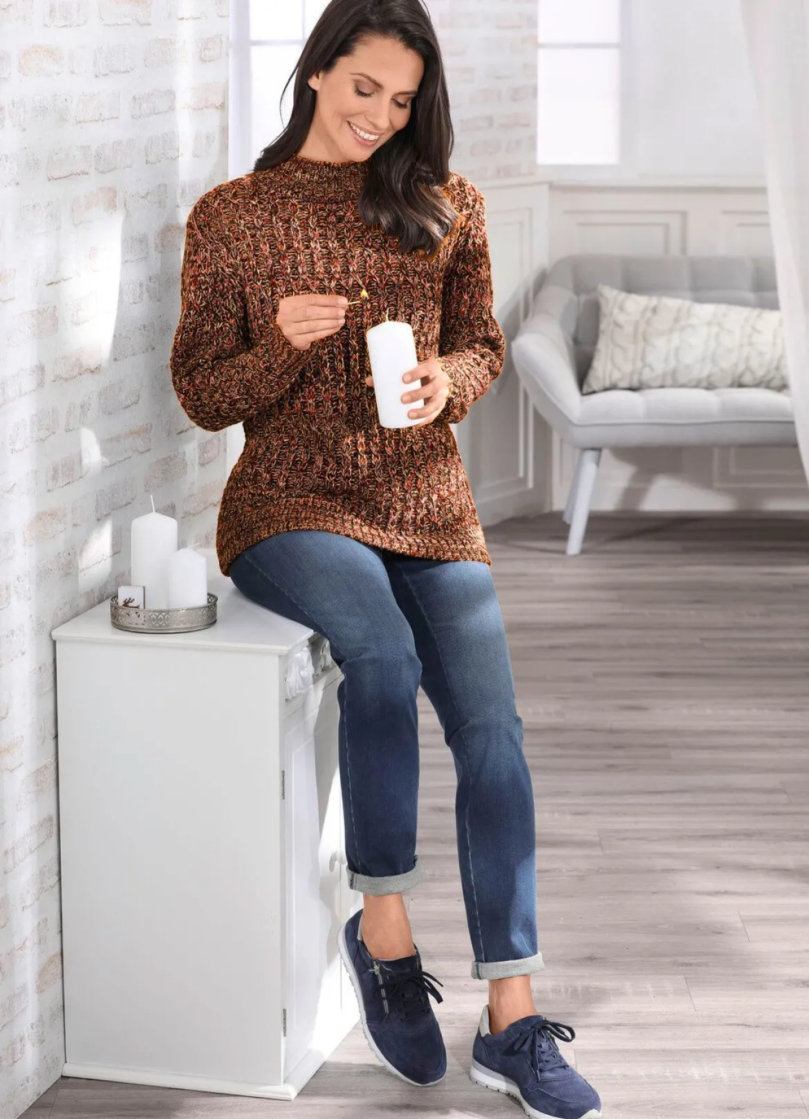 Pullover in aufwendiger Melange-Optik