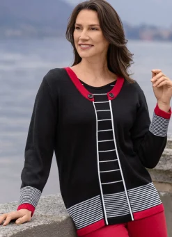 Pullover in Doppel-Optik