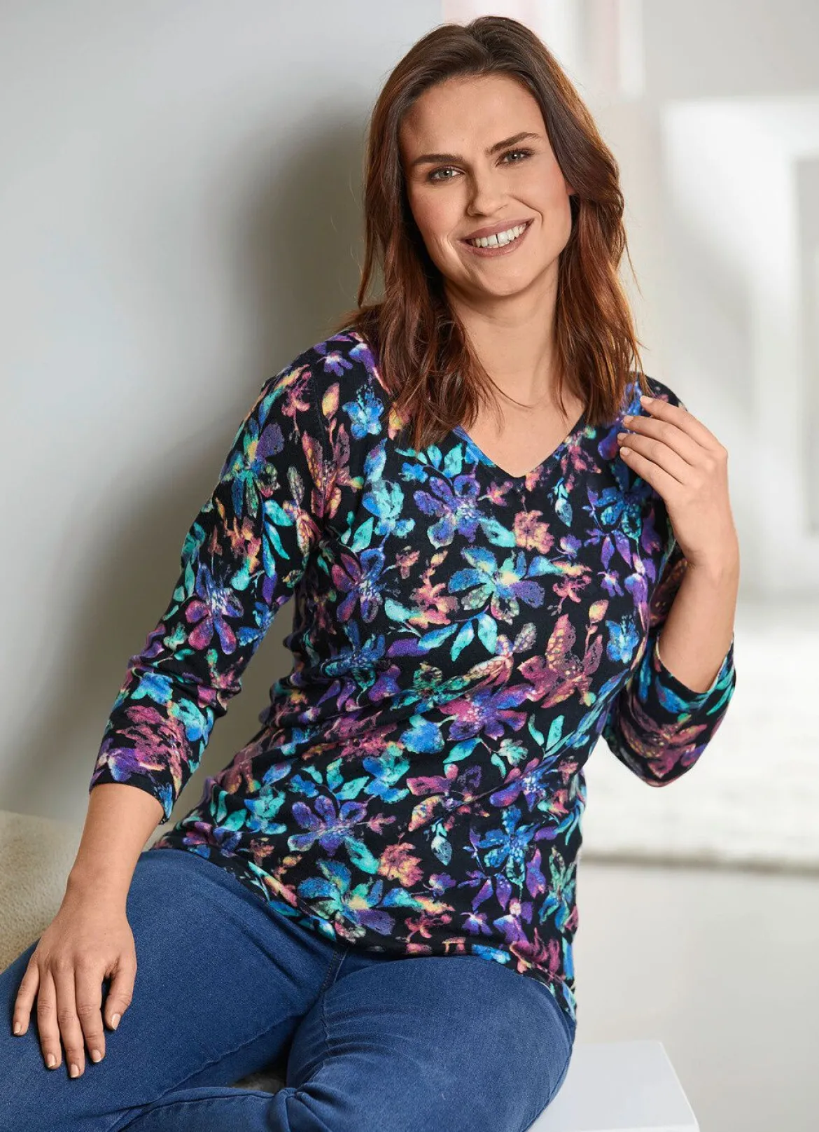 Pullover in Feinstrick