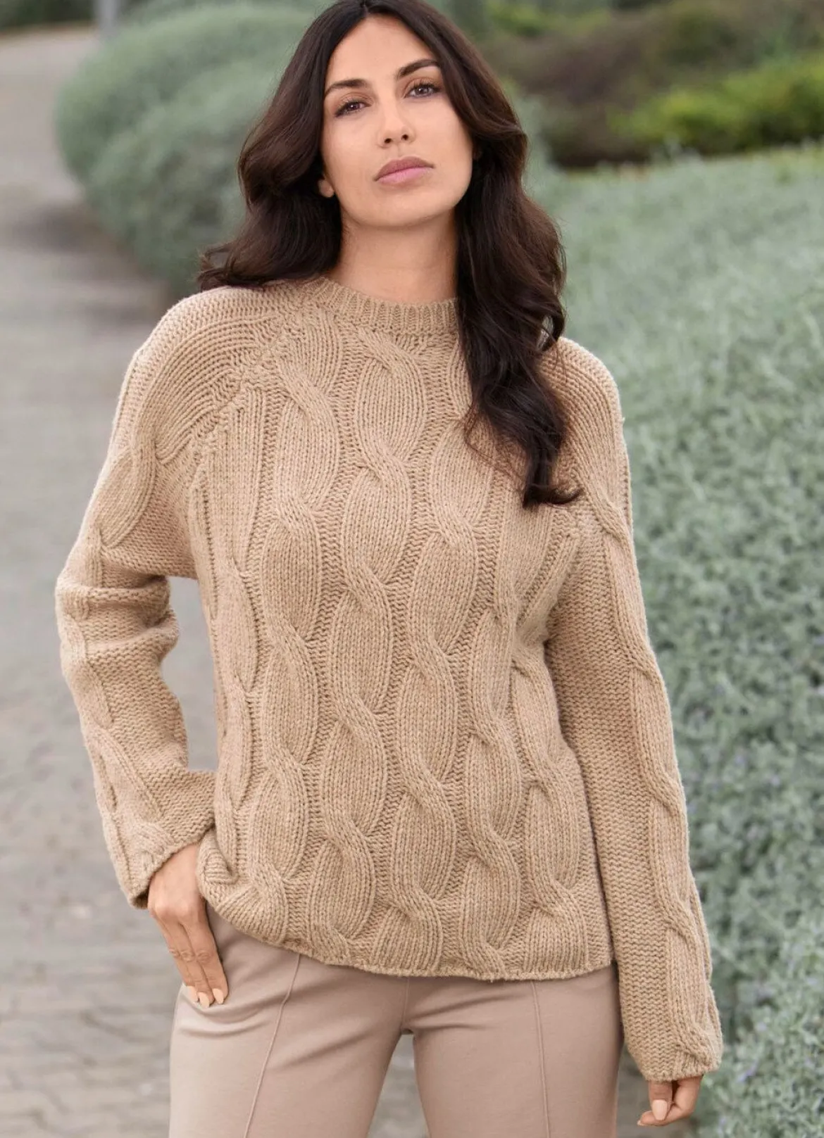Pullover in Grobstrick