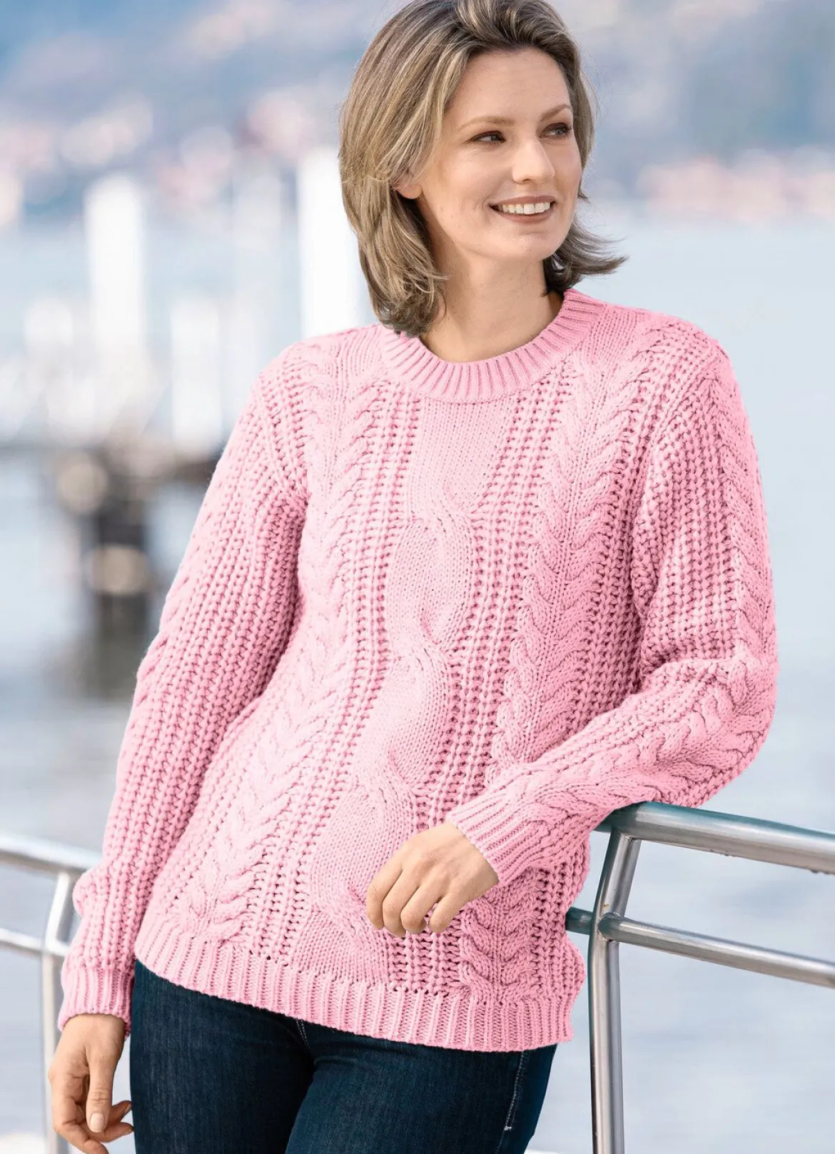 Pullover in Grobstrick