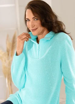 Pullover in Perlfangstrick