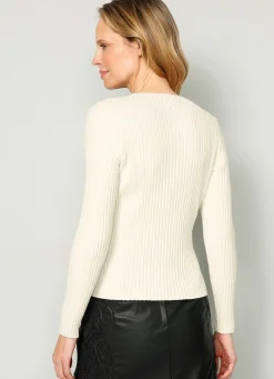 Pullover in Rippenstrick