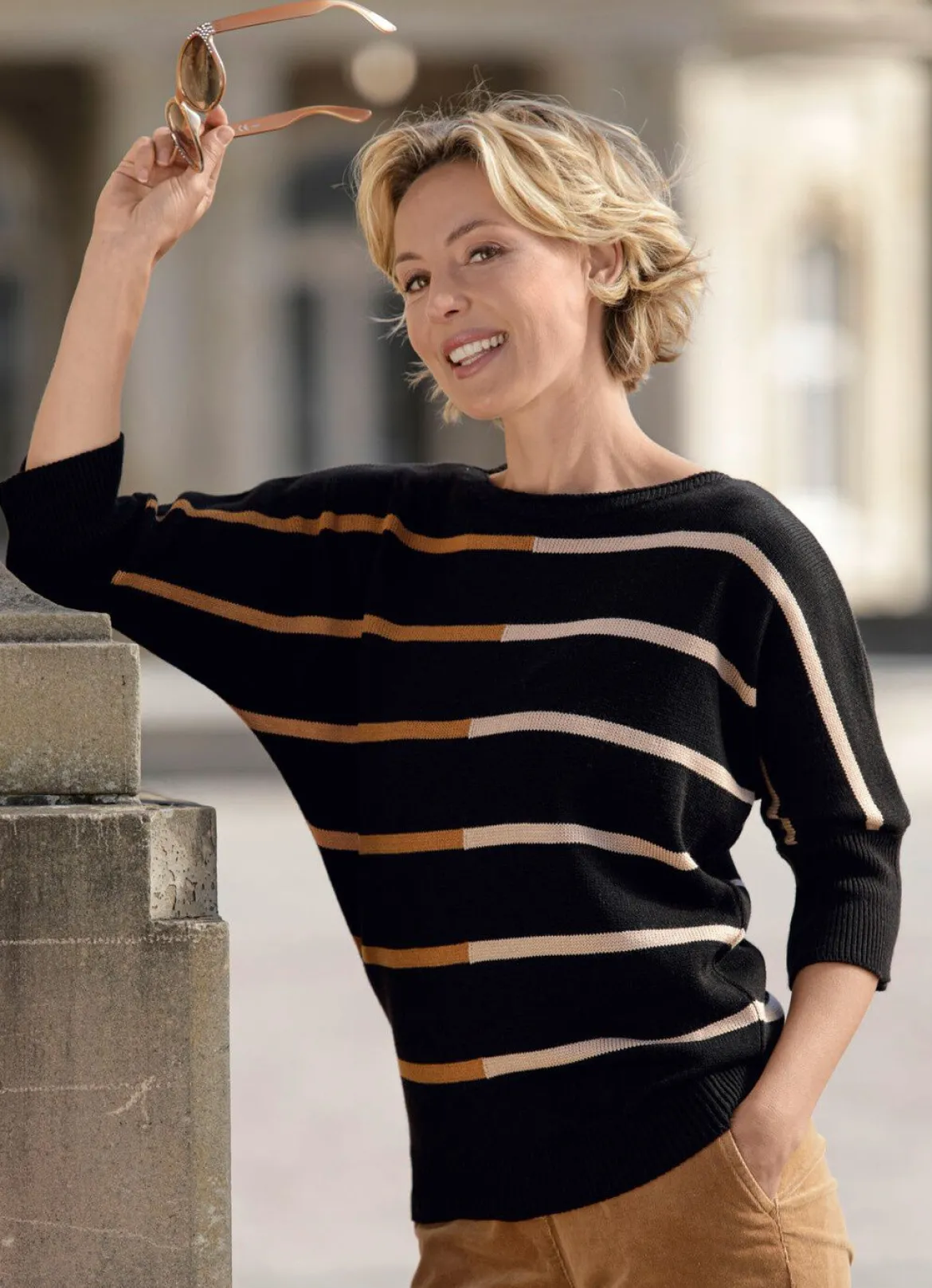 Pullover in Streifendessin
