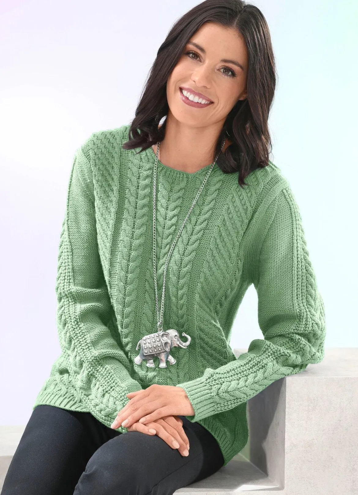 Pullover in Strukturmix