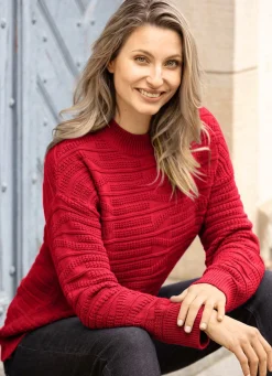 Pullover in Strukturmix