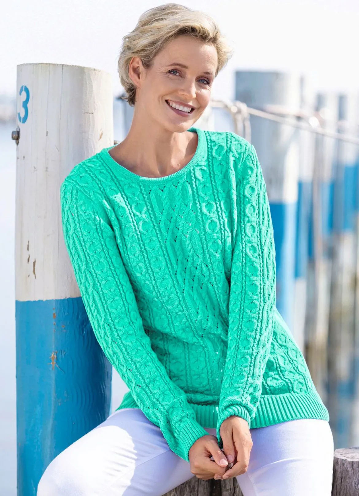 Pullover in Strukturmustermix
