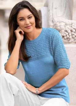 Pullover mit dezentem Glanz