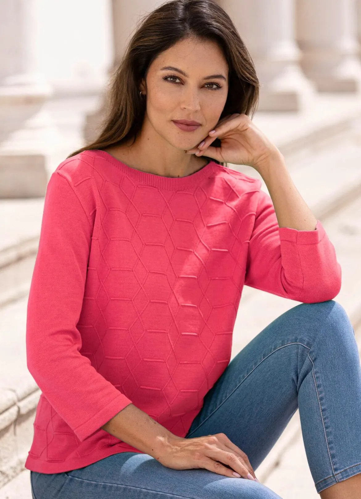 Pullover mit grafischer Struktur