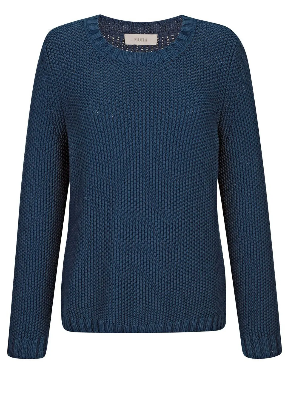 Pullover mit Schal in Grobstrick