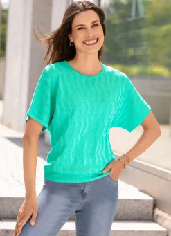 Pullover mit Wellenstruktur
