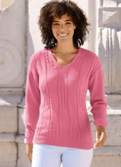 Pullover mit Zopfdessin