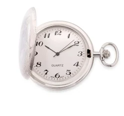 Quartz-Taschenuhr mit Metallgehäuse