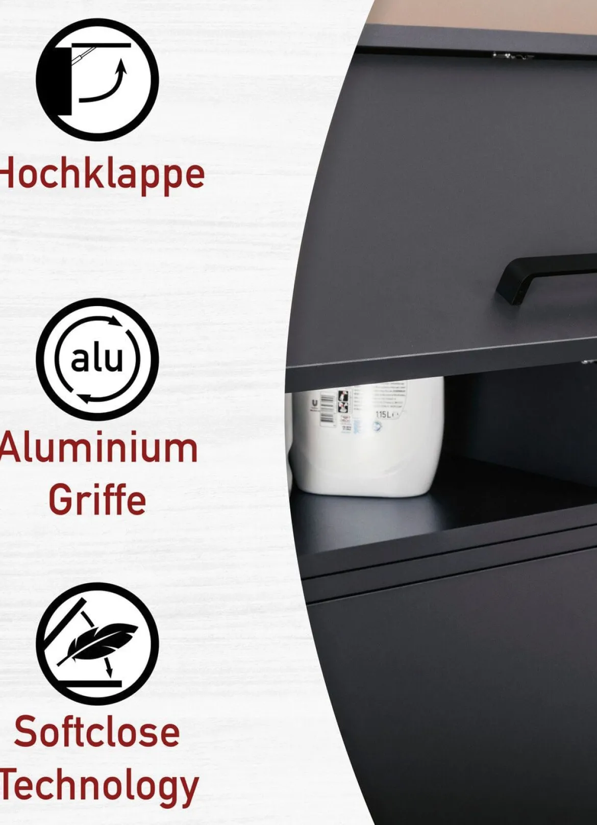 Raffinierte Schränke mit Melaminbeschichtung