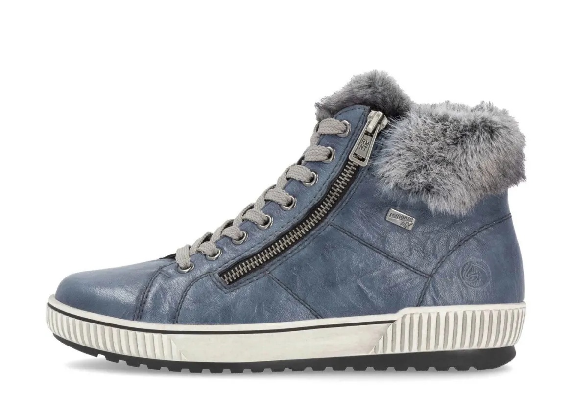Remonte, gefütterte Damen-Boots, Winterschuhe, Weite G, mit herausnehmbarem Fußbett