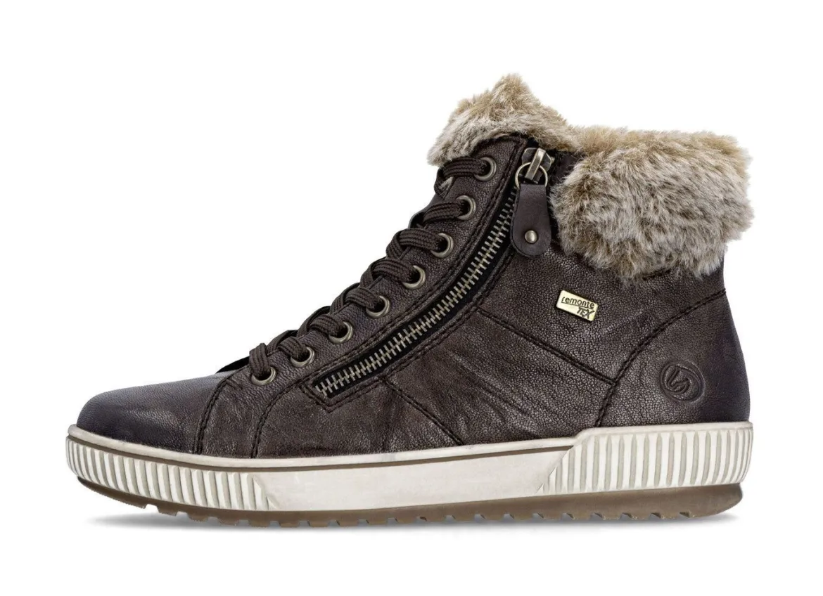 Remonte, gefütterte Damen-Boots, Winterschuhe, Weite G, mit herausnehmbarem Fußbett