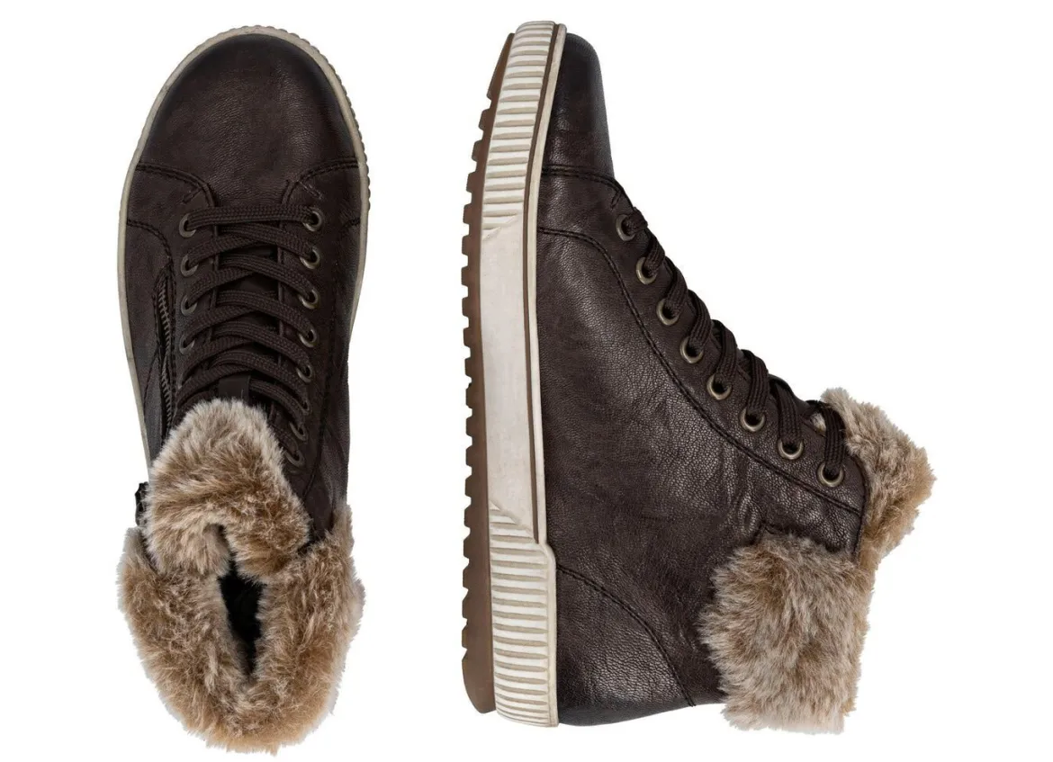 Remonte, gefütterte Damen-Boots, Winterschuhe, Weite G, mit herausnehmbarem Fußbett