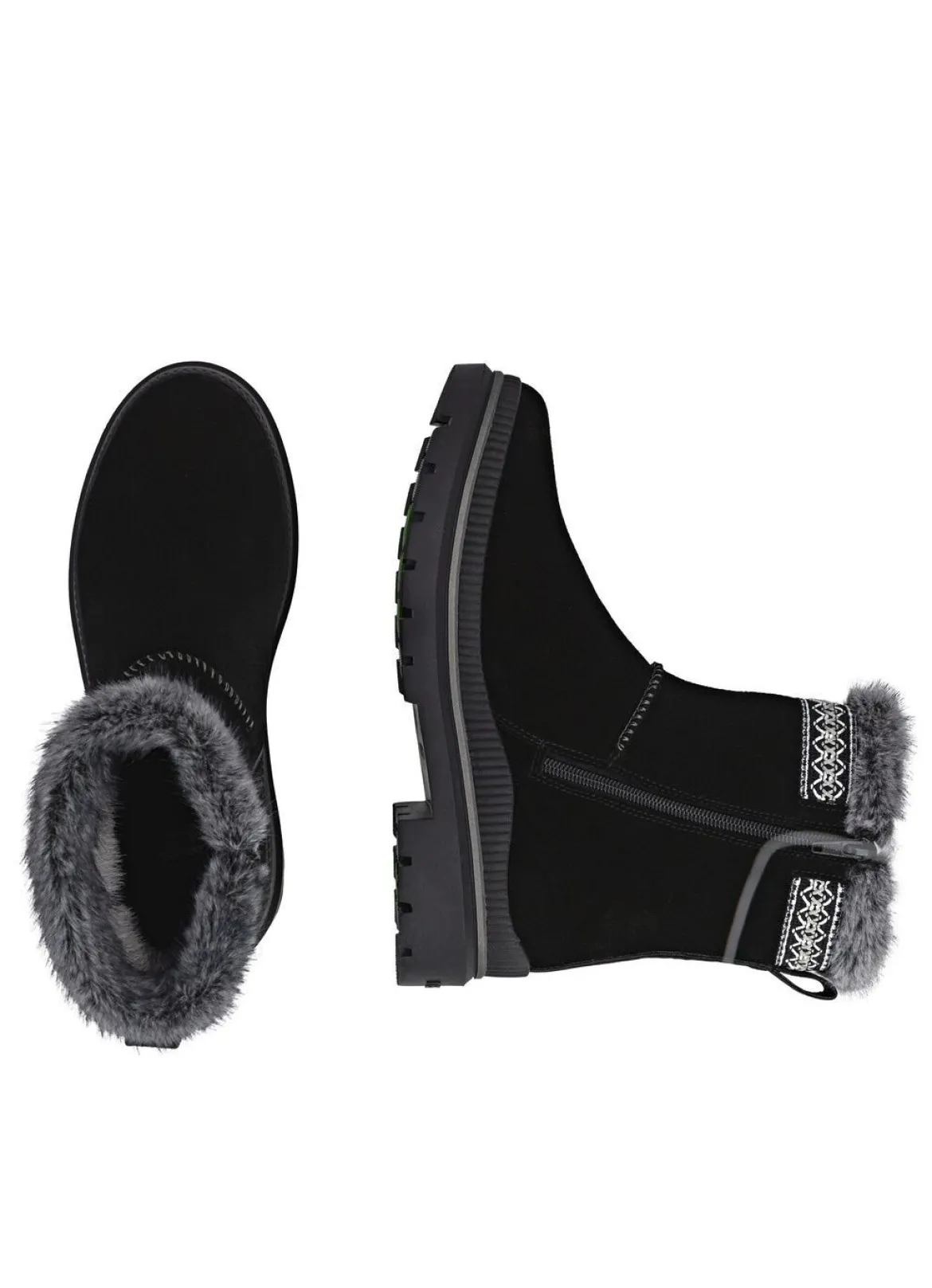 Remonte, gefütterte Damen-Stiefeletten, Winterschuhe, Weite G, mit Lammfell