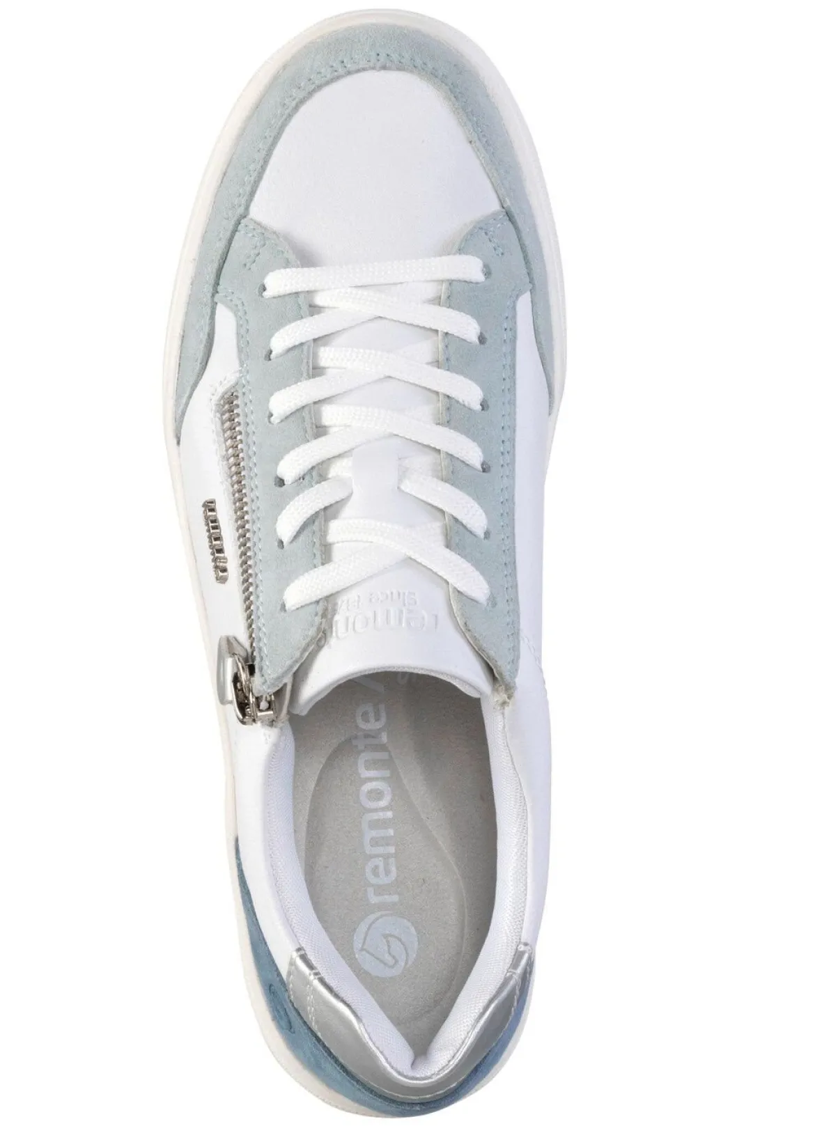 Remonte Sneaker aus Nappa- und Veloursleder mit Metallic-Besatz