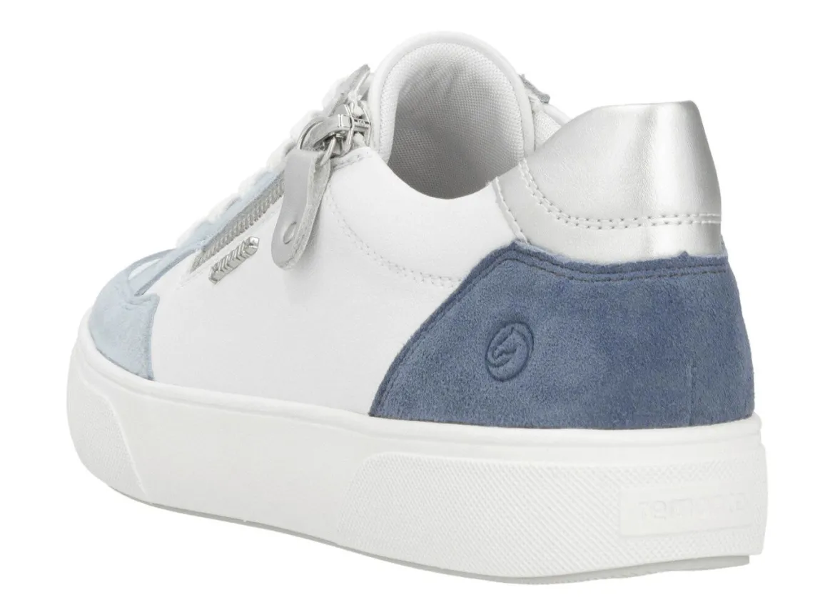 Remonte Sneaker aus Nappa- und Veloursleder mit Metallic-Besatz
