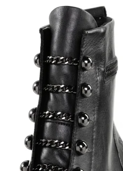 Remonte Stiefelette mit trendigen Zierketten in Schnür-Optik