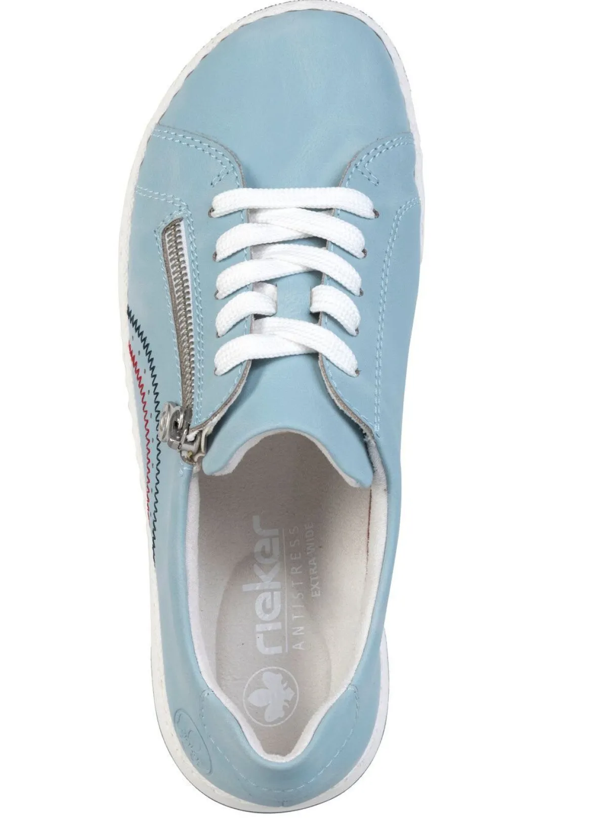 Rieker, bequeme Damen-Sneaker, Weite H, mit herausnehmbarem Fußbett