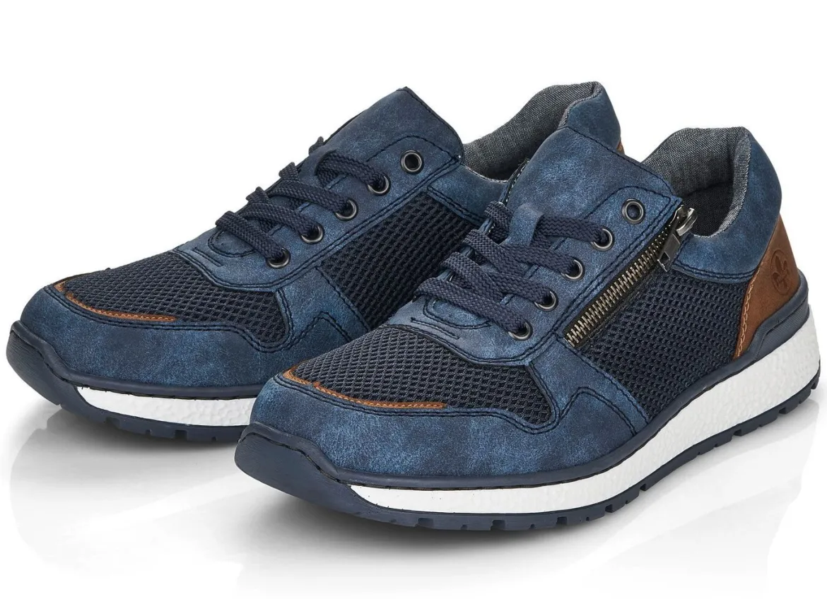 Rieker, bequeme Herren-Sneaker, Weite H, mit herausnehmbarem Fußbett