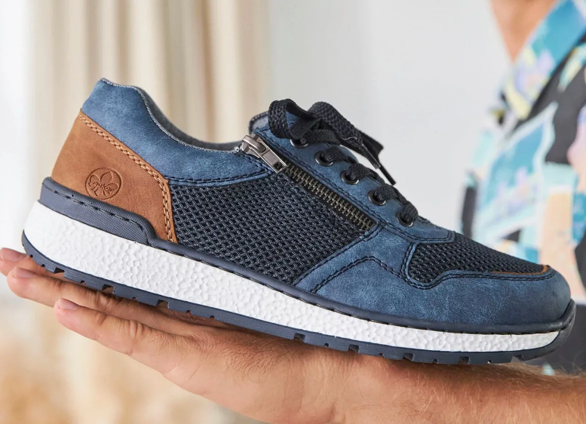 Rieker, bequeme Herren-Sneaker, Weite H, mit herausnehmbarem Fußbett