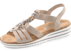 Rieker, edle Damen-Sandalen, mit Riemchen und Elastikbandagen
