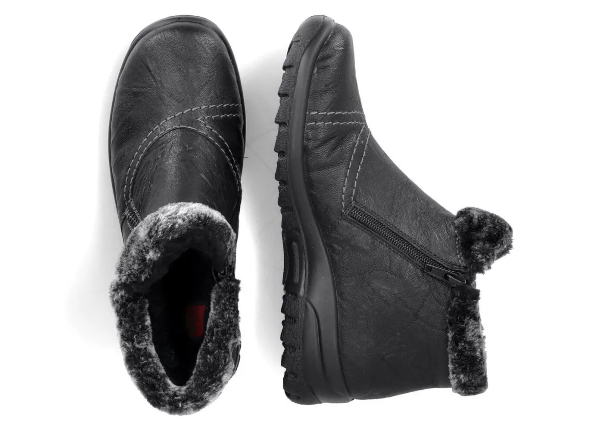 Rieker, gefütterte Damen-Boots, Winterschuhe, mit Reißverschluss