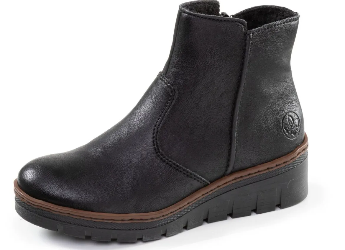 Rieker, gefütterte Damen-Stiefeletten, Winterschuhe, mit Reißverschluss