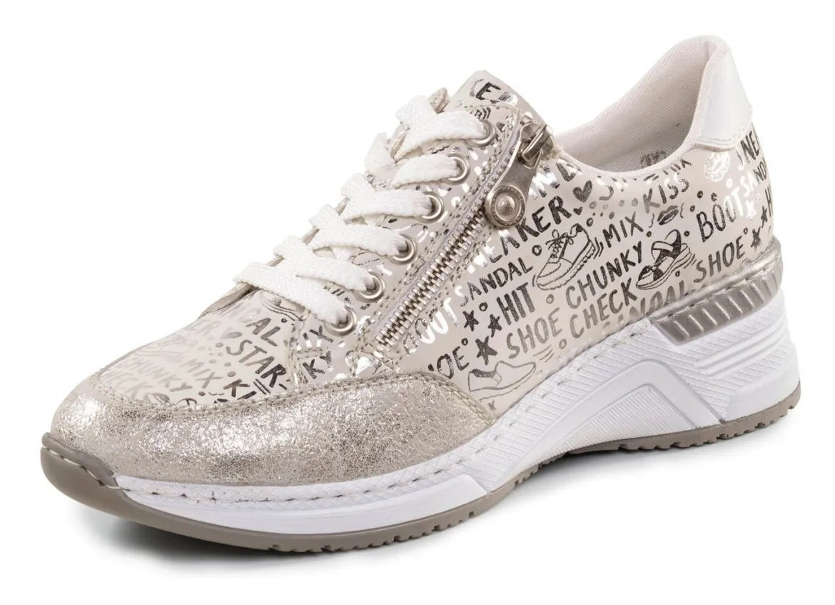 Rieker Schnür-Sneaker aus bedrucktem Synthetikmaterial