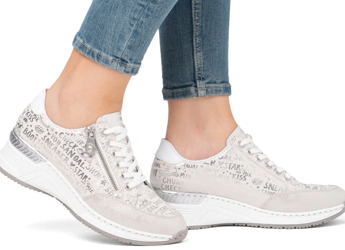 Rieker Schnür-Sneaker aus bedrucktem Synthetikmaterial