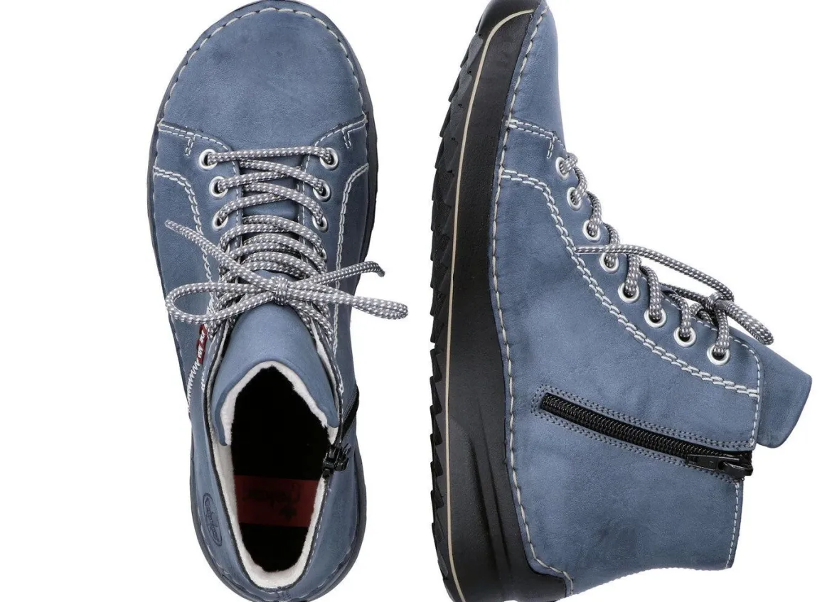 Rieker, sportive Damen-Boots, Winterschuhe, mit Reißverschluss