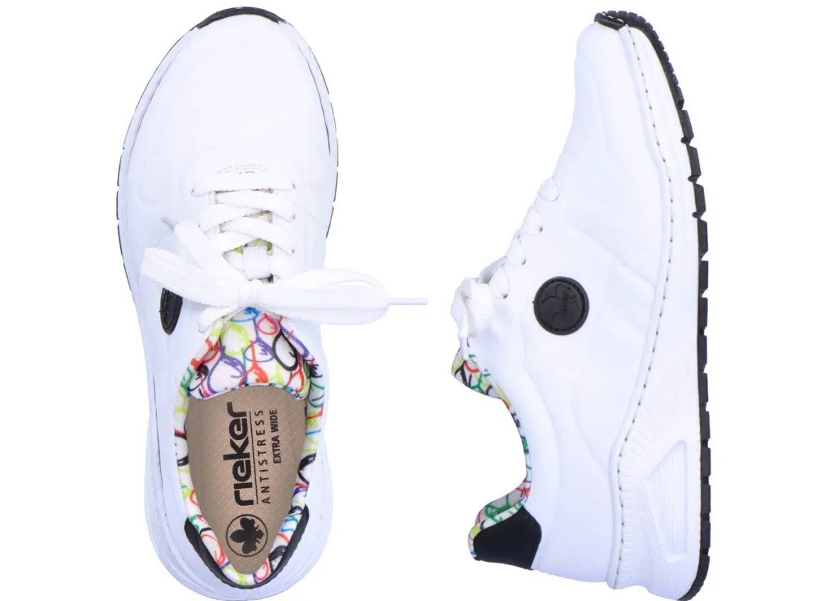 Rieker, stylische Damen-Sneaker, Weite H, mit herausnehmbarem Fußbett