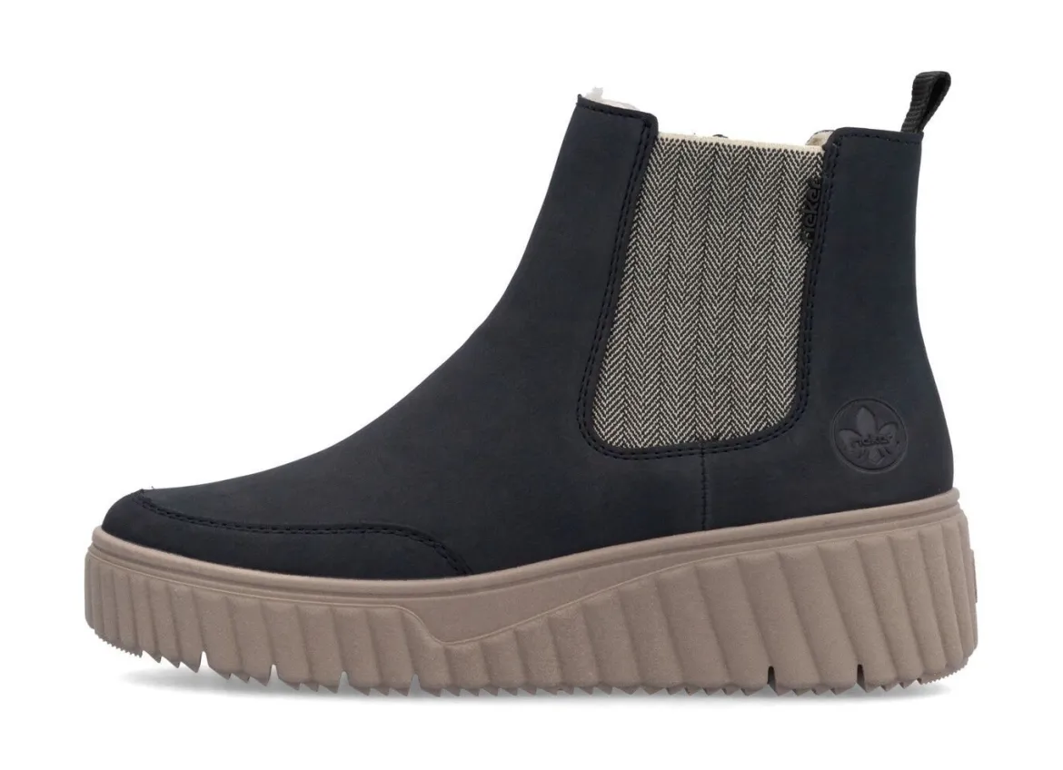 Rieker, trendige Damen-Boots, Winterschuhe, mit herausnehmbarem Fußbett