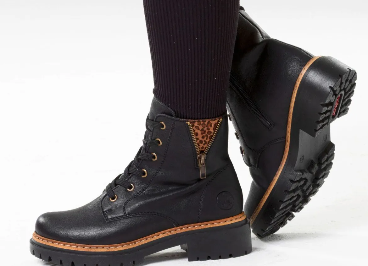 Rieker, trendige Damen-Stiefeletten, Winterschuhe, mit Reißverschluss
