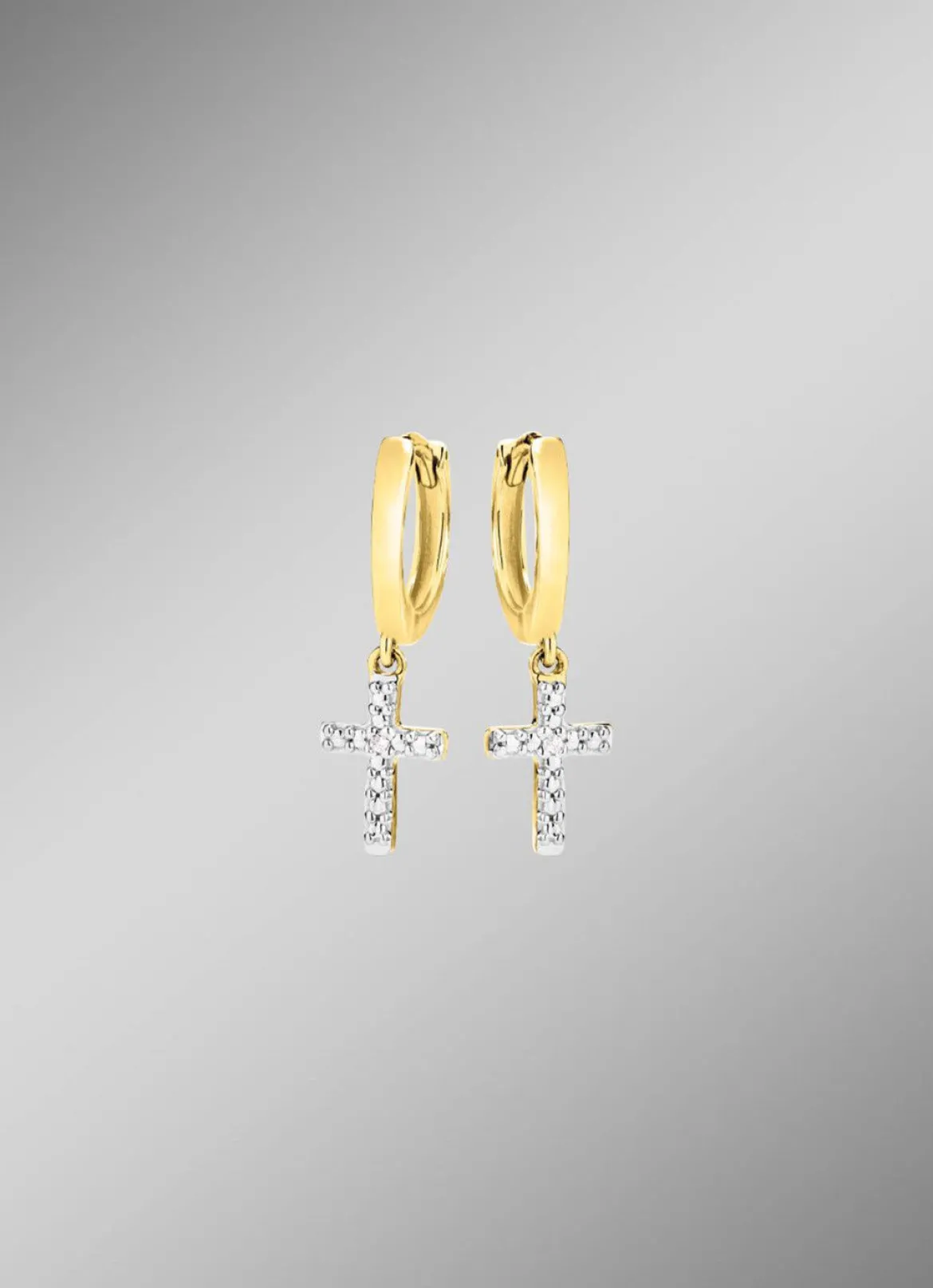 Schicke Klappcreolen mit 2 Diamanten