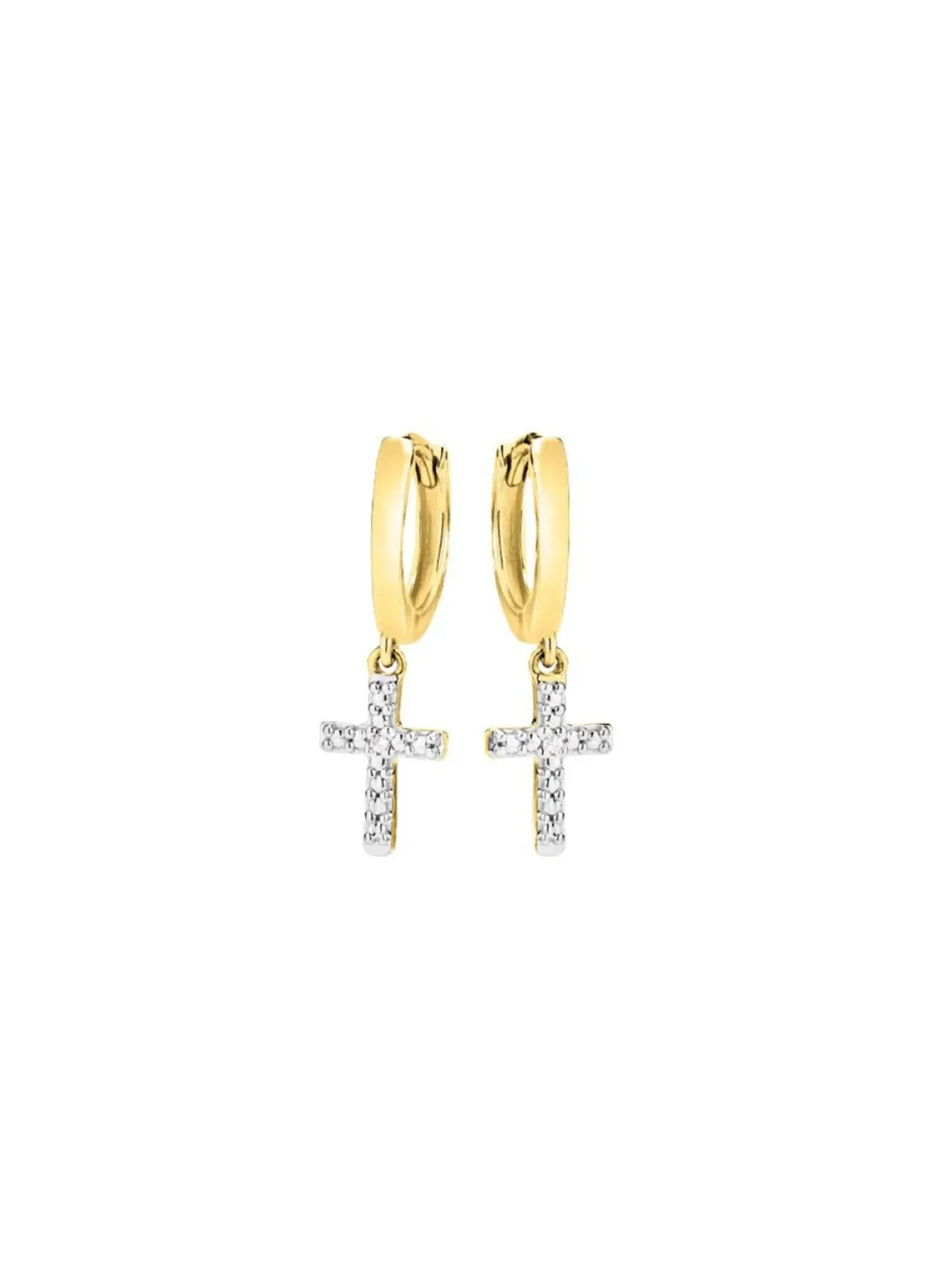 Schicke Klappcreolen mit 2 Diamanten