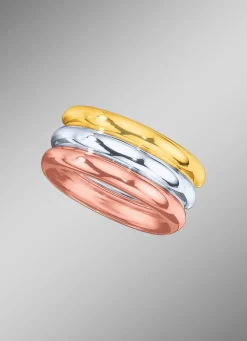 Schicker Damenring in Tricolor