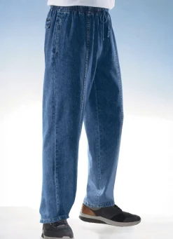 Schlupfjeans mit Gummibund und Kordelzug in 4 Farben