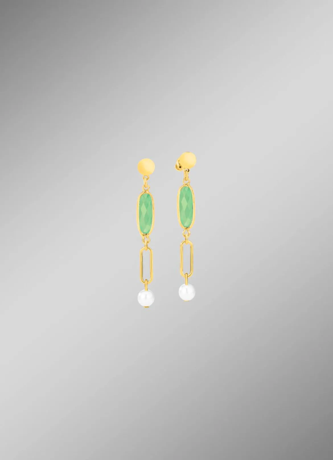 Schmuckset, 3-teilig, aus Messing mit Kristallsteinen