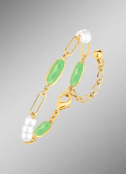 Schmuckset, 3-teilig, aus Messing mit Kristallsteinen